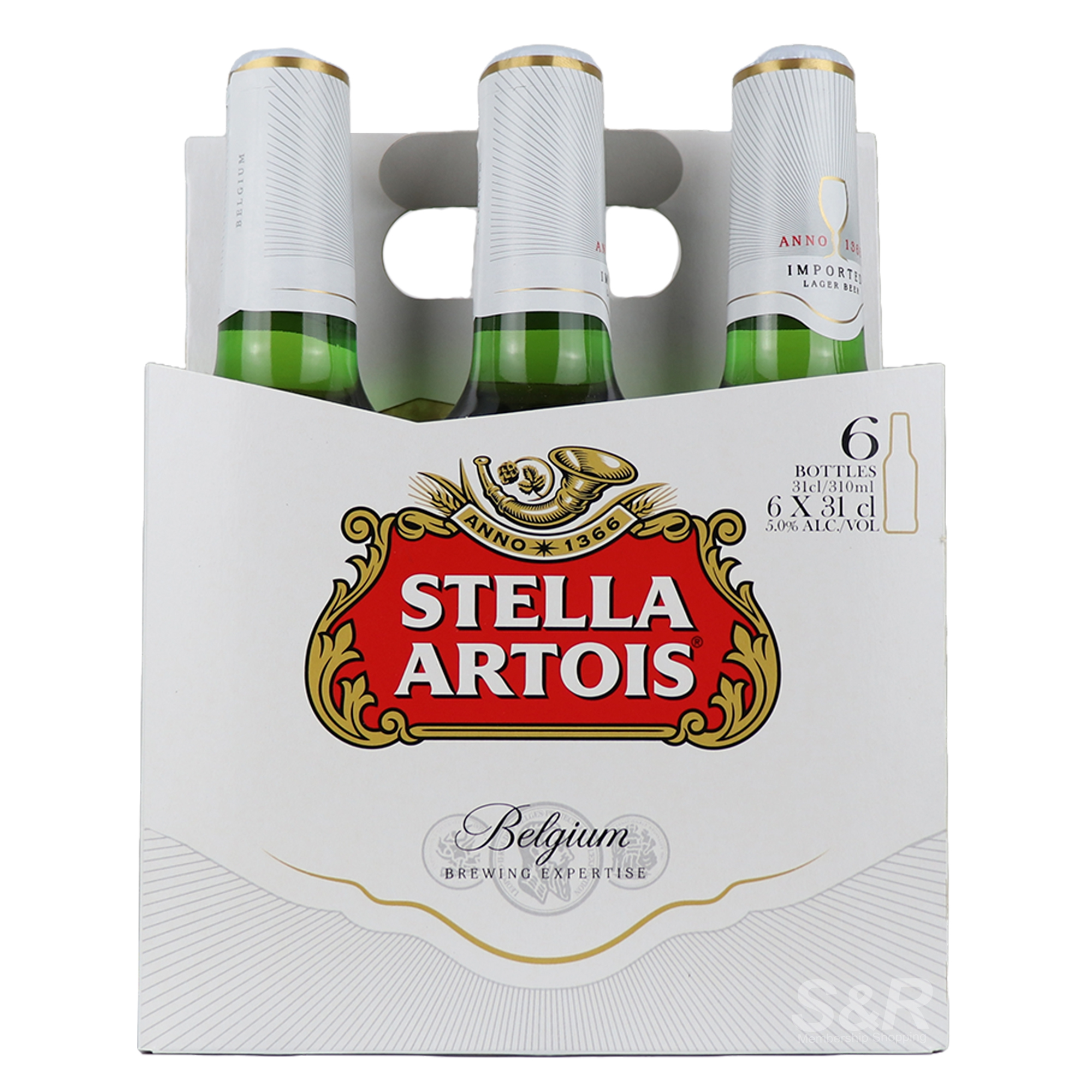 Stella Artois Imported Lager Beer Belgium 6 bottles